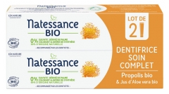 Natessance Pasta Dentífrica de Cuidado Completo con Propóleo Ecológico Lote de 2 x 75 ml