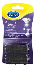 Scholl Velvet Smooth Express Pedi Cristaux de Diamants Grain Ultra Exfoliant 2 Rouleaux de Remplacement