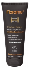 Florame Homme Shampoo Shower Woody Freshness Organic 200ml