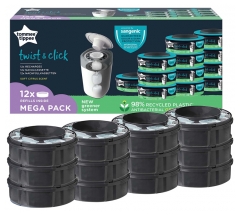 Tommee Tippee Twist and Click Advanced Nappy Disposal Sangenic Tec Refills,  Pack of 6 - (Compatible with Sangenic Tec, Twist and Click Bins) :  : Baby Products