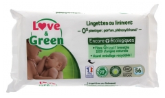 Love & Green Lingettes au Liniment 56 Lingettes