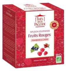 Thés de la Pagode Infusion Fruits Rouges Bio 18 Sachets