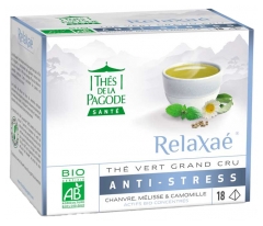 Thés de la Pagode Relaxaé Tè Verde Grand Cru Anti-Stress Biologico 18 Bustine