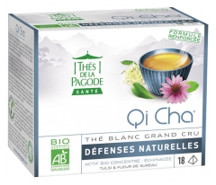 Ch&aacute;s da Pagode Qi Cha Ch&aacute; Branco Grand Cru Defesas Naturais Biol&oacute;gico 18 Saquetas