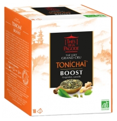 Ceaiurile de la Pagoda Tonicha&iuml; Th&eacute; Vert Grand Cru Boost Bio 18 Plicuri