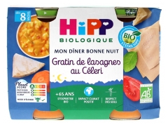 HiPP Cina mea bună noapte Gratin de Lasagna cu Țelină de la 8 Luni Bio 2 Borcane