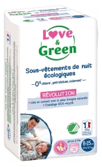 Love &amp; Green Sous-Vêtements de Nuit Écologiques 8-15 Ans (27-57 kg) 12 Unités