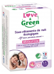Love &amp; Green Fraldas-Cal&ccedil;a Ecol&oacute;gicas de Noite 4-7 Anos (17-30 kg) 15 Unidades