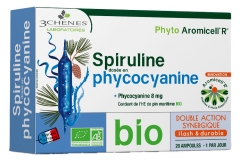 Les 3 Chênes Phyto Aromicell'R Spiruline Dosée en Phycocyanine Bio 20 Ampoules
