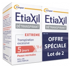 Etiaxil Détranspirant Traitement Transpiration Excessive Lot de 2 x 15 ml