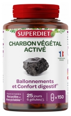 Superdiet Charbon Végétal Activé 150 Gélules