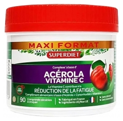 Superdiet Acerola Vitamina C 90 Comprimidos Recortables para Masticar