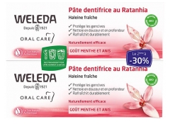 Weleda Ratanhia Tandkr&auml;m F&ouml;rpackning med 2 x 75 ml