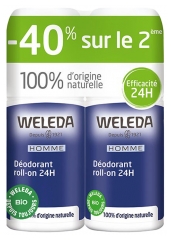 Weleda Roll-on Herren Deodorant 24H Packung 2 x 50 ml