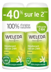 Weleda Citrus Citrus Roll-on 24H Dezodorants 2 x 50 ml iepakojums