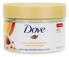 Dove Gommage Exfoliant Corps Modéré Amandes Concassées et Beurre de Mangue 298 g
