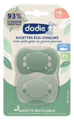 Dodie 2 Sucettes Anatomiques Éco-Conçues 6 Mois et +