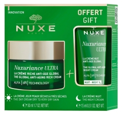 Nuxe Nuxuriance Ultra The Global Anti-Aging Rich Cream 50ml + The Global Anti-Aging Night Cream 15ml Free