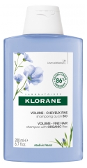 Klorane Volume - Cheveux Shampoo Biologico al Lino 200 ml
