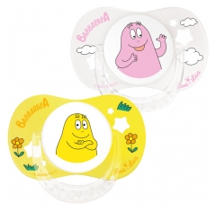 Luc et Léa 2 Soothers with Ring 6-18 Months Limited Edition Barbapapa