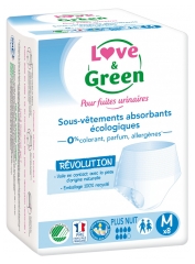 Love &amp; Green pour Fuites Urinaires Nuit Sous-Vêtements Absorbants 8 Protections