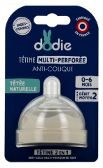 Dodie Multi-Perforierter Anti-Kolik Sauger Mittlerer Durchfluss 0-6 Monate