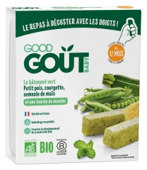 Good Goût The Green Stick Peas Zucchini Corn Semolina From 12 Months Organoc 6 Sticks