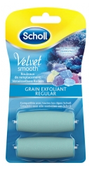 Scholl Velvet Smooth Express Pedi Crystal Diamonds Exfoliating Grain 2 Replacement Rolls