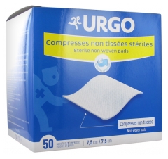 Urgo Sterile Compresses 7,5 x 7,5cm 50 Sachets of 2 Non Woven Compresses