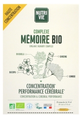 Nutrivie Complexe Mémoire Bio 20 Ampoules