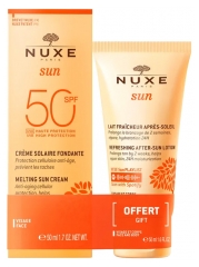 Nuxe Słońce Crème Solaire Fondante Visage SPF50 50 ml + Lait Fraîcheur Après-Soleil Visage et Corps 50 ml Oferta