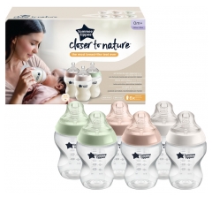 Tommee Tippee Closer to Nature 6 Feeding Bottles 260ml 0 Months and +