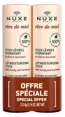 Nuxe Rêve de Miel Feuchtigkeitsspendender Lippenpflegestift Pack von 2 x 4 g