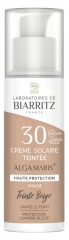 Laboratoires de Biarritz Alga Maris Crema Solare Biologica Colorata per il Viso SPF30 50 ml
