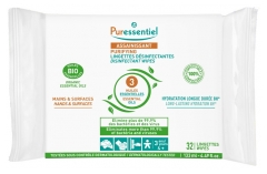 Puressentiel Purifying Disinfecting Wipes With 3 Essential Oils 32 Wipes