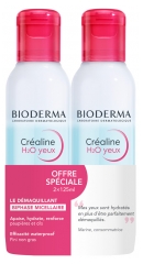Bioderma Créaline H2O Sensitive Eyes &amp; Lèvres Biphase Micellaire 2 x 125 ml Set