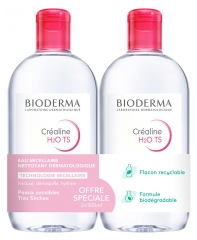 Bioderma Créaline H2O TS Agua Limpiadora Desmaquillante lote 2 x 500 ml