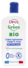 Love &amp; Green Crème Hydratante Visage &amp; Corps Bio 500 ml