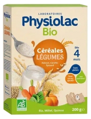 Physiolac Bio Céréales Légumes Dès 4 Mois 200 g