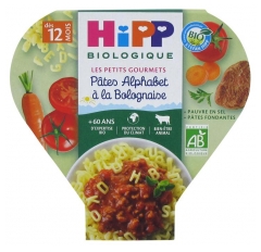 HiPP Les Petits Gourmets Alfabeto Pasta Bolognese da 12 Mesi Biologico 230 g