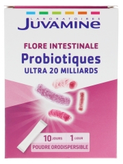 Juvamine Probiotiques Ultra 20 Milliards 10 Sticks