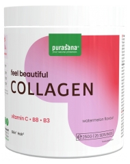 Purasana Feel Beautiful Collagene in Polvere al Gusto di Anguria 250 g