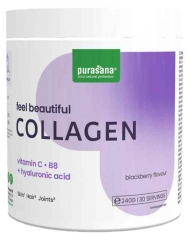 Purasana Feel Beautiful Collagen Powder Sapore di Mora 240 g