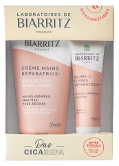 Laboratoires de Biarritz Organic Reparative Hand Cream 50ml + Organic Reparative Lip Balm 15ml