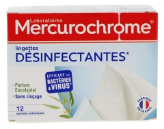 Mercurochrome Lingettes Désinfectantes 12 Sachets Individuels
