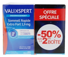 Valdispert Sommeil Rapide Extra Fort 1,9 mg Lot de 2 x 40 Comprimés Orodispersibles
