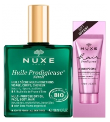 Nuxe Huile Prodigieuse Néroli Bio 100 ml + Hair Prodigieux Le Shampoing Brillance Miroir 30 ml Offert