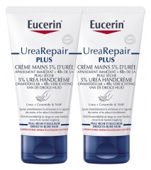 Eucerin UreaRepair PLUS 5% Urea Hand Cream 2 x 75ml