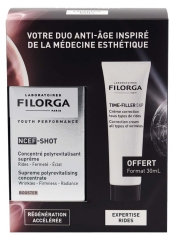 Filorga NCEF - SHOT Supreme Polyrevitalising Concentrate 15ml + TIME-FILLER 5XP Correction Cream All Types of Wrinkles 50ml