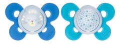 Chicco Physio Comfort Night 2 Sucettes Silicone 16-36 Mois